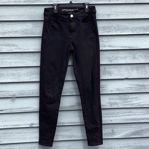 American Eagle Black Hi Rise Jegging Super Stretch X4 Size 2
